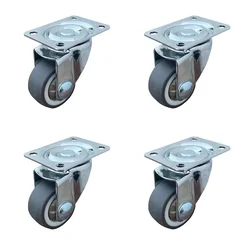 Ackwheel (A-98) Heavy Duty Single Wheel Plate type Castor 50 mm (Without Brake), Load Capacity 100 Kg (Pack of 4 pcs)